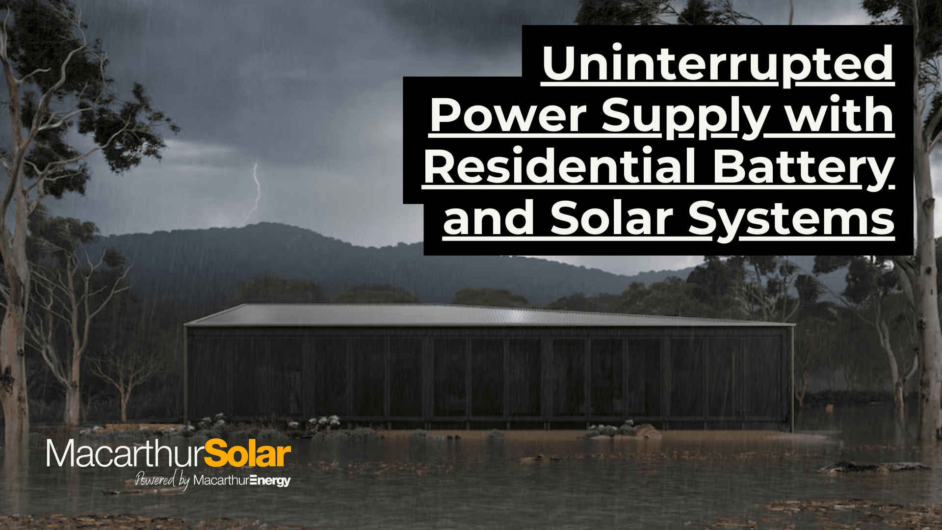 Uninterrupted Power Supply with Residential Battery and Solar Systems